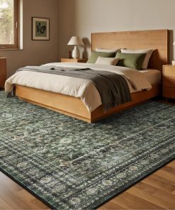 Alternative view of Lofus 8x10 Area Rug for Living Room.Green Washable Large Rugs with Non-Slip Backing.Soft Boho Carpets for Bedroom Dining Room Home Office Indoor Nursery