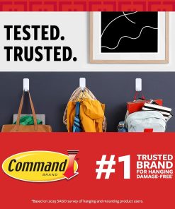 Alternative view of Command Indoor Small Replacement Strips. 64 Strips. Damage-Free Wall Hanging. Re-Hang Small Hooks for Home and Wall Decor. Holds up to 1 lb. White Adhesive